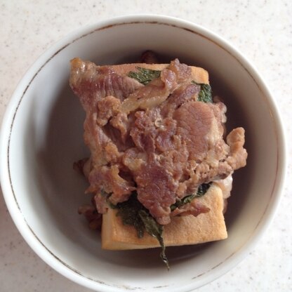 お弁当に。高野豆腐から煮汁が染み出してきてジューシーで美味しかったです。